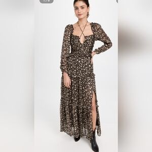 Astr The Label Lovestruck Floral Tiered Maxi Dress Size Large